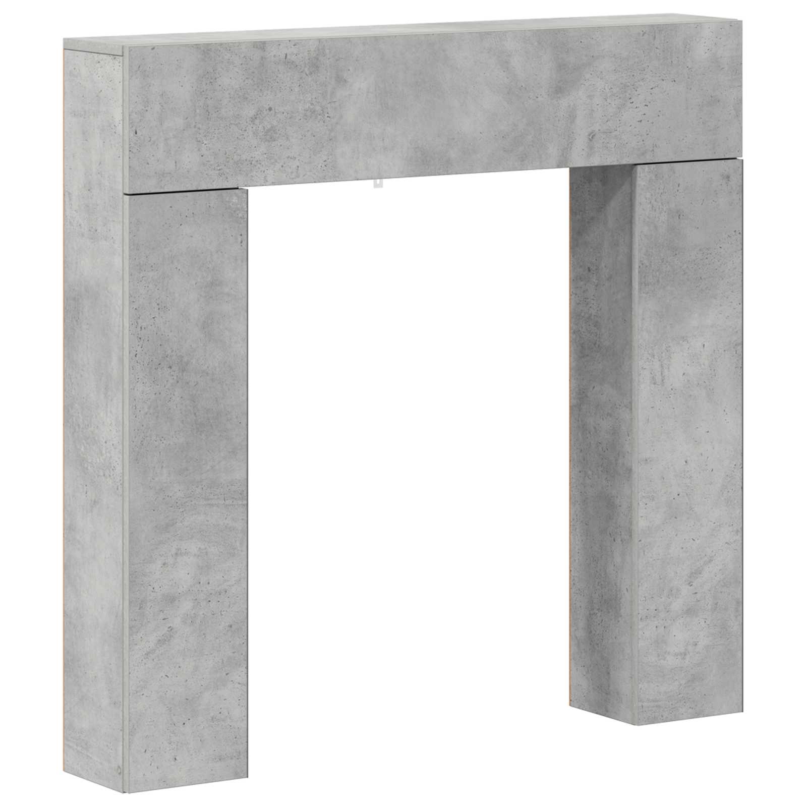 Haardomlijsting Betongrijs 102 x 18 x 100,5 cm Bewerkt hout image 2