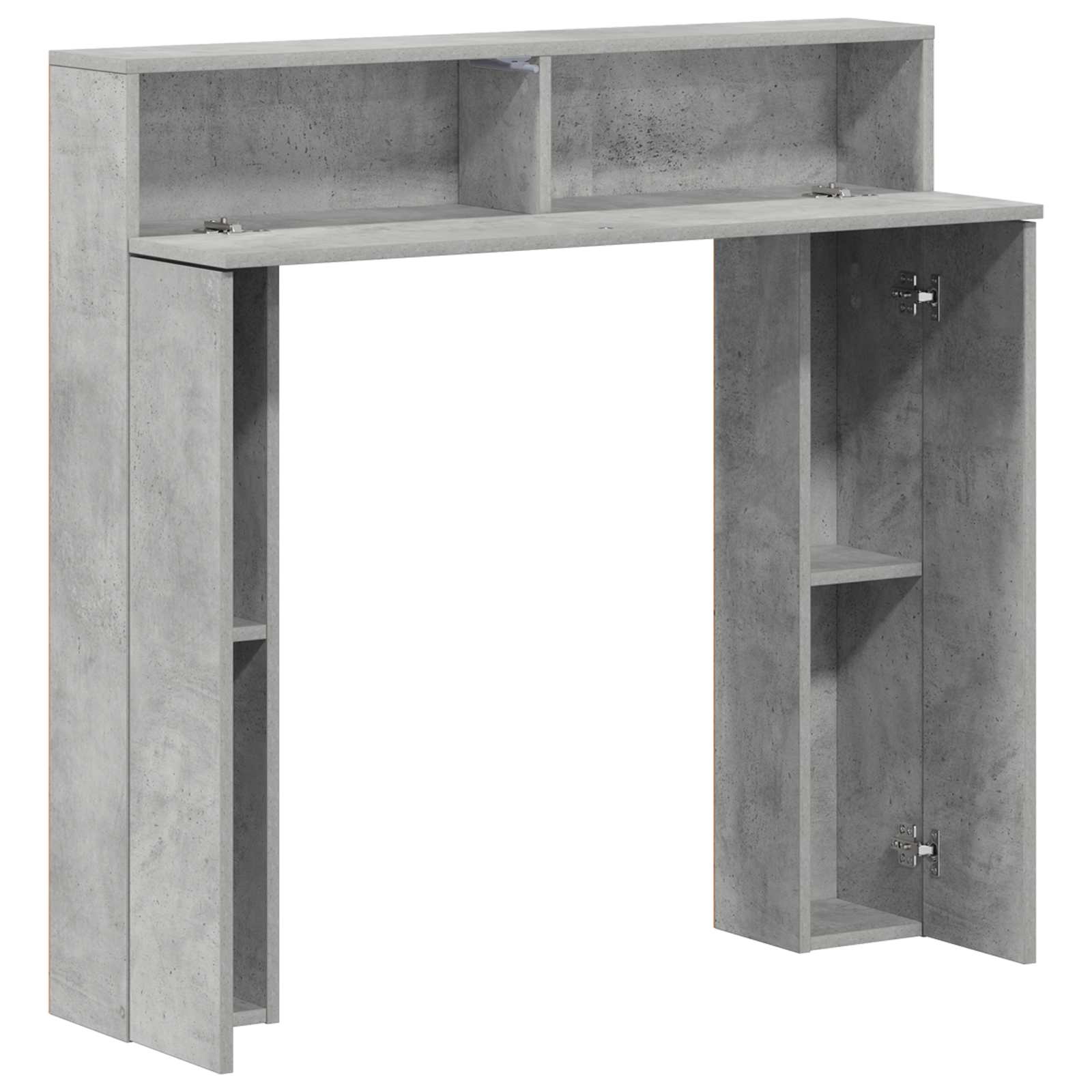 Haardomlijsting Betongrijs 102 x 18 x 100,5 cm Bewerkt hout image 5