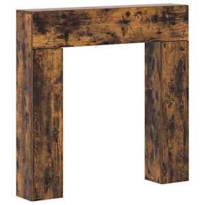 vidaXL Kamina raam Suitsutatud tamm 102 x 18 x 100,5 cm Tehispuit