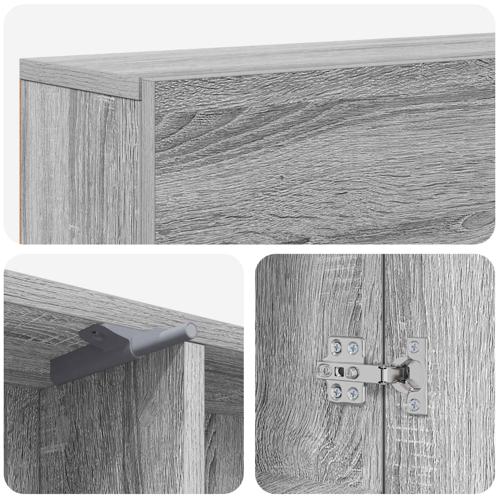 Haardomlijsting Grijs Sonoma 102 x 18 x 100,5 cm Bewerkt hout image 9