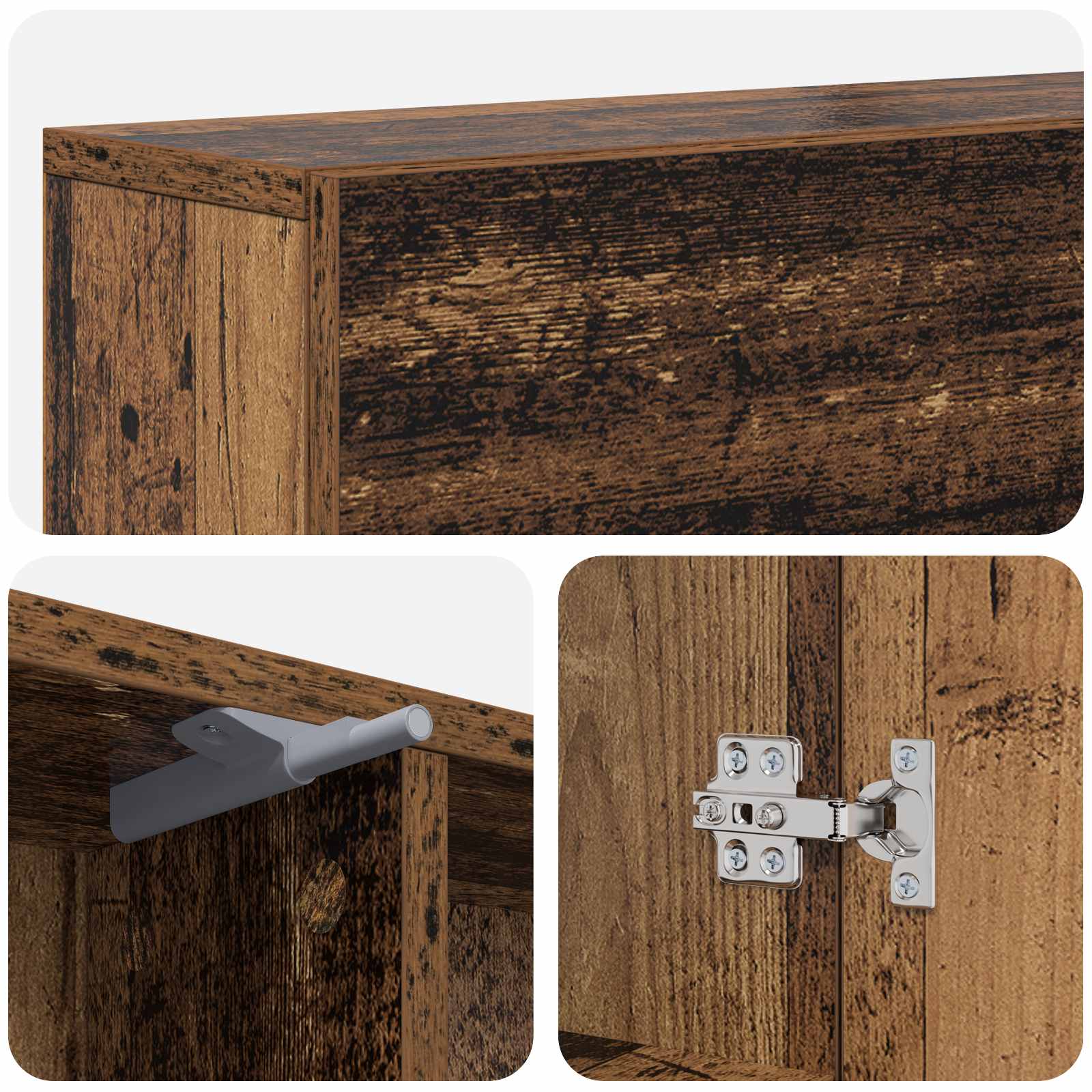 Haardomlijsting Oud hout 102 x 18 x 100,5 cm Bewerkt hout image 9