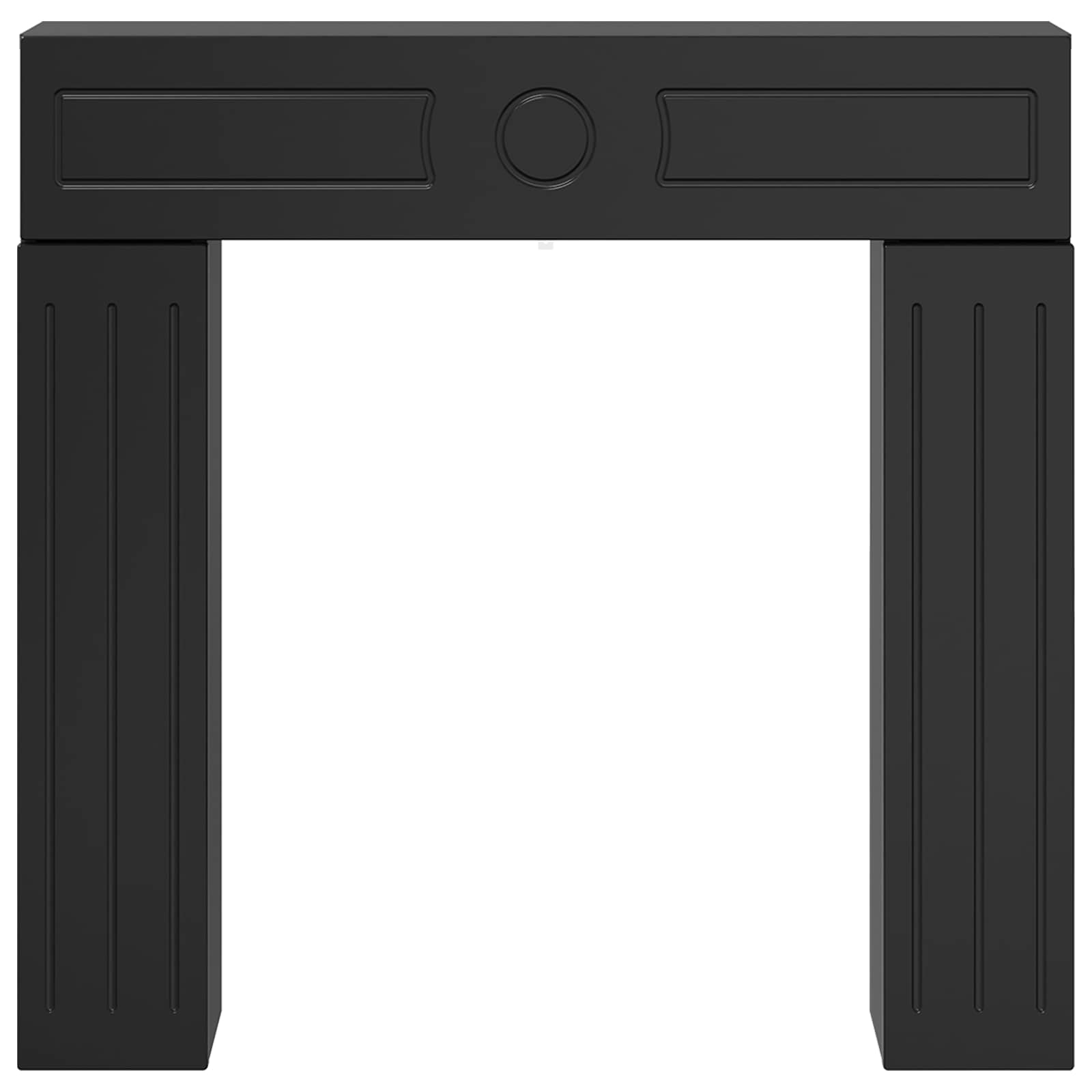 Haardomlijsting Zwart 102 x 18 x 100,5 cm Bewerkt hout image 6