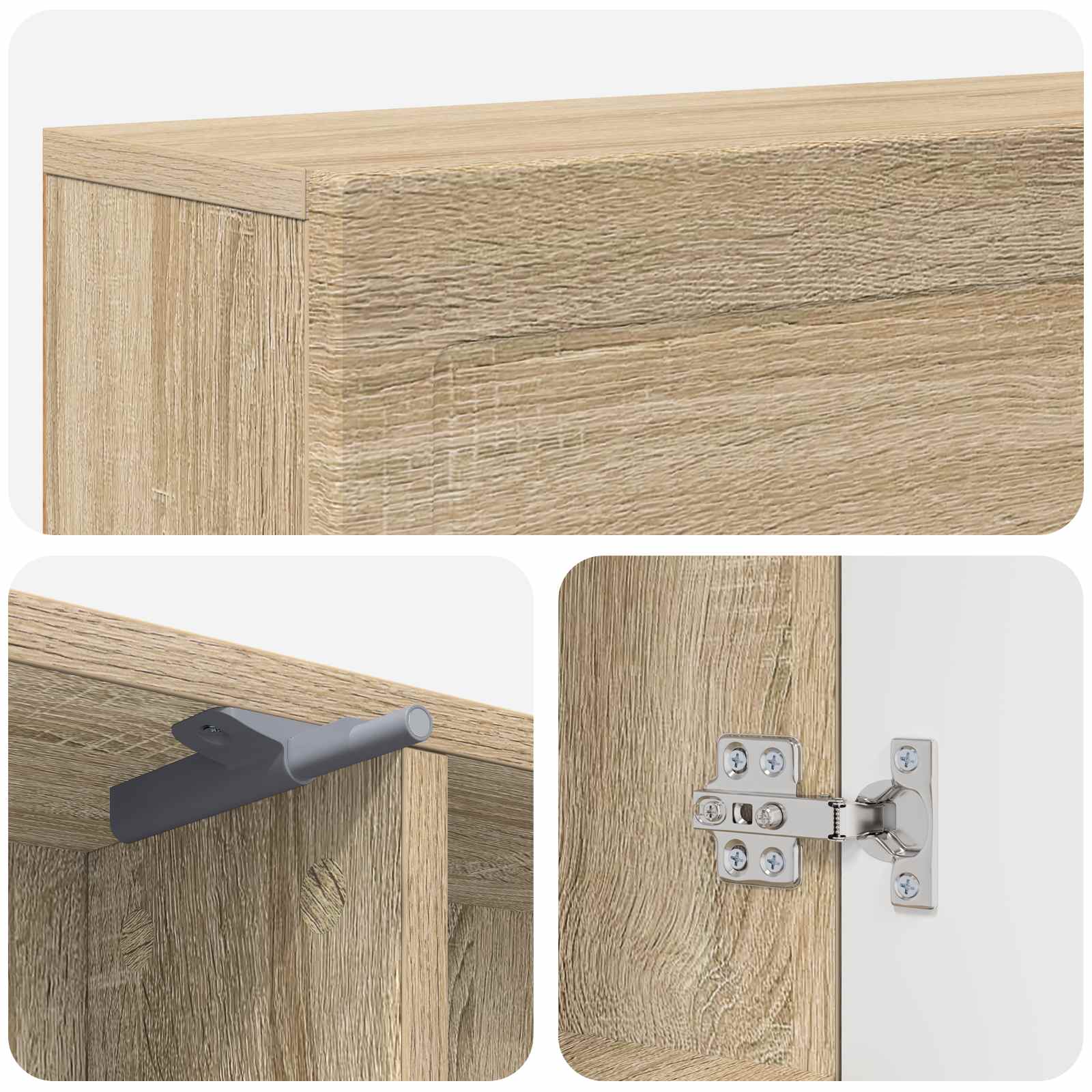 Haardomlijsting Sonoma 102 x 18 x 100,5 cm Bewerkt hout image 9