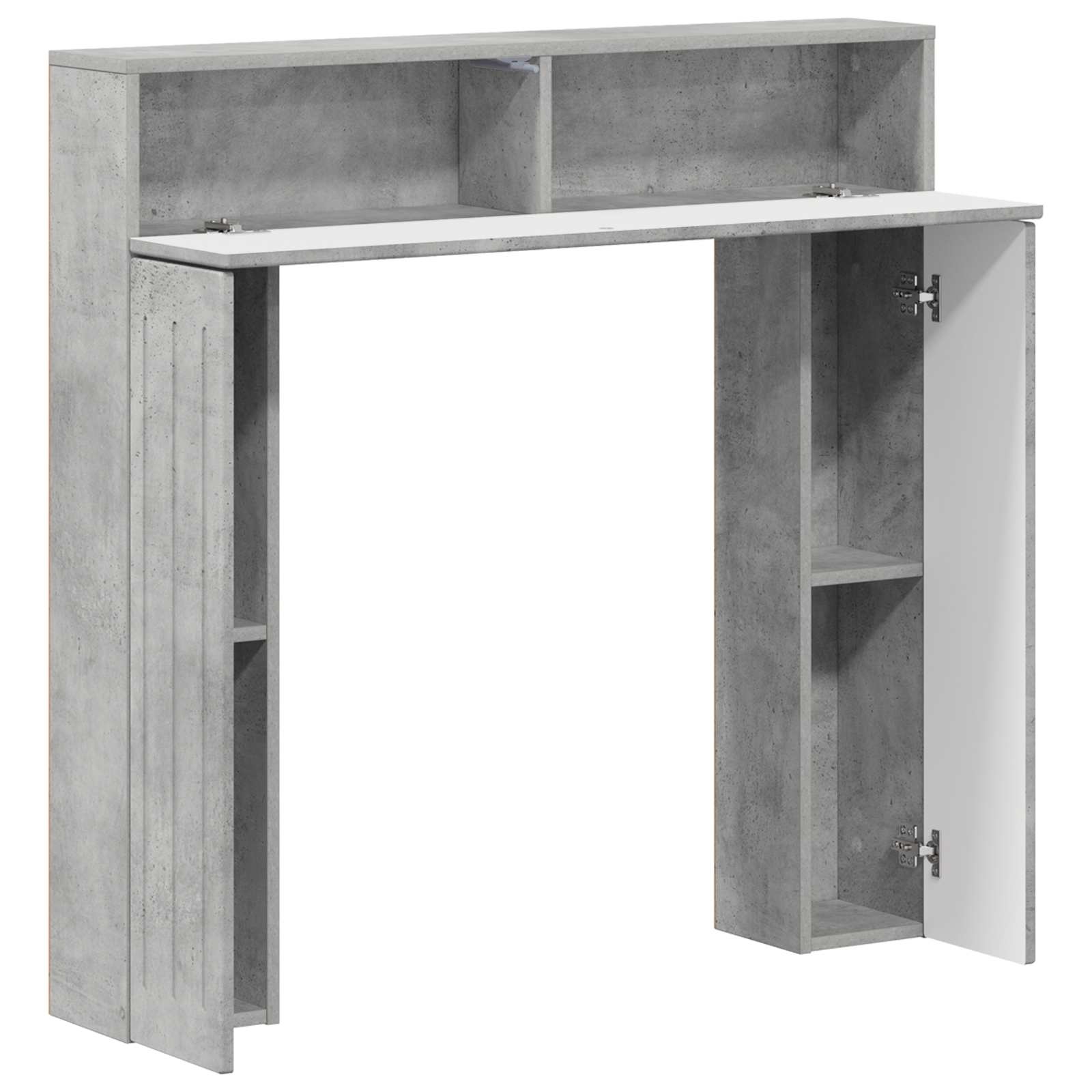 Haardomlijsting Betongrijs 102 x 18 x 100,5 cm Bewerkt hout image 5