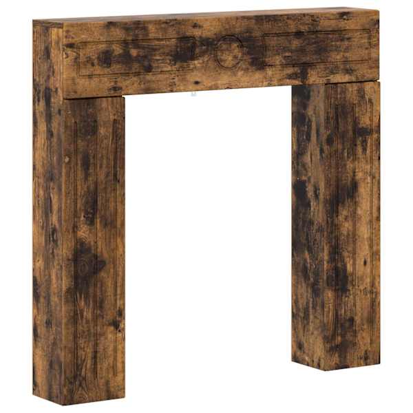 vidaXL Kamina raam Suitsutatud tamm 102 x 18 x 100,5 cm Tehispuit