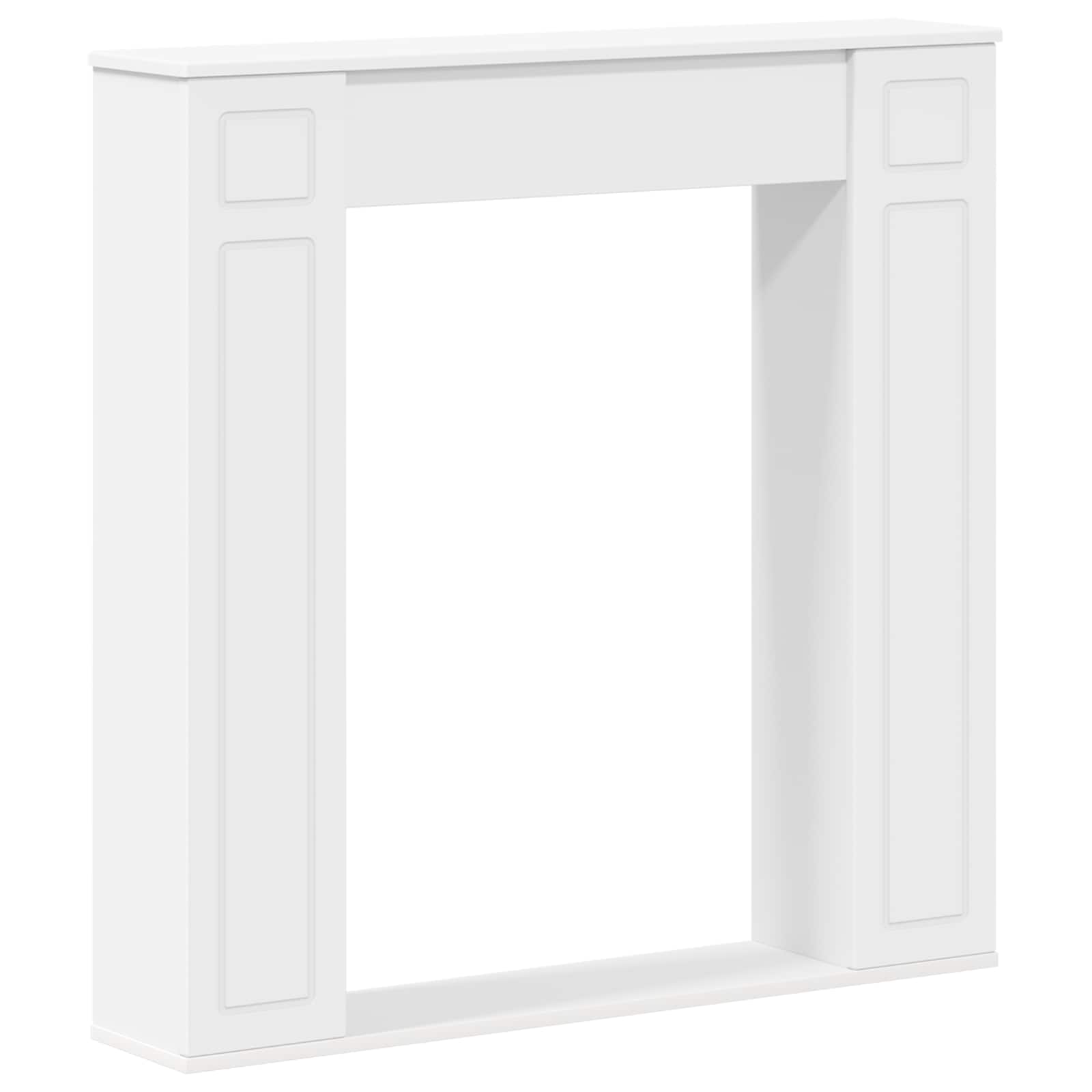 Haardomlijsting Wit 100 x 20 x 100 cm Bewerkt hout image 2