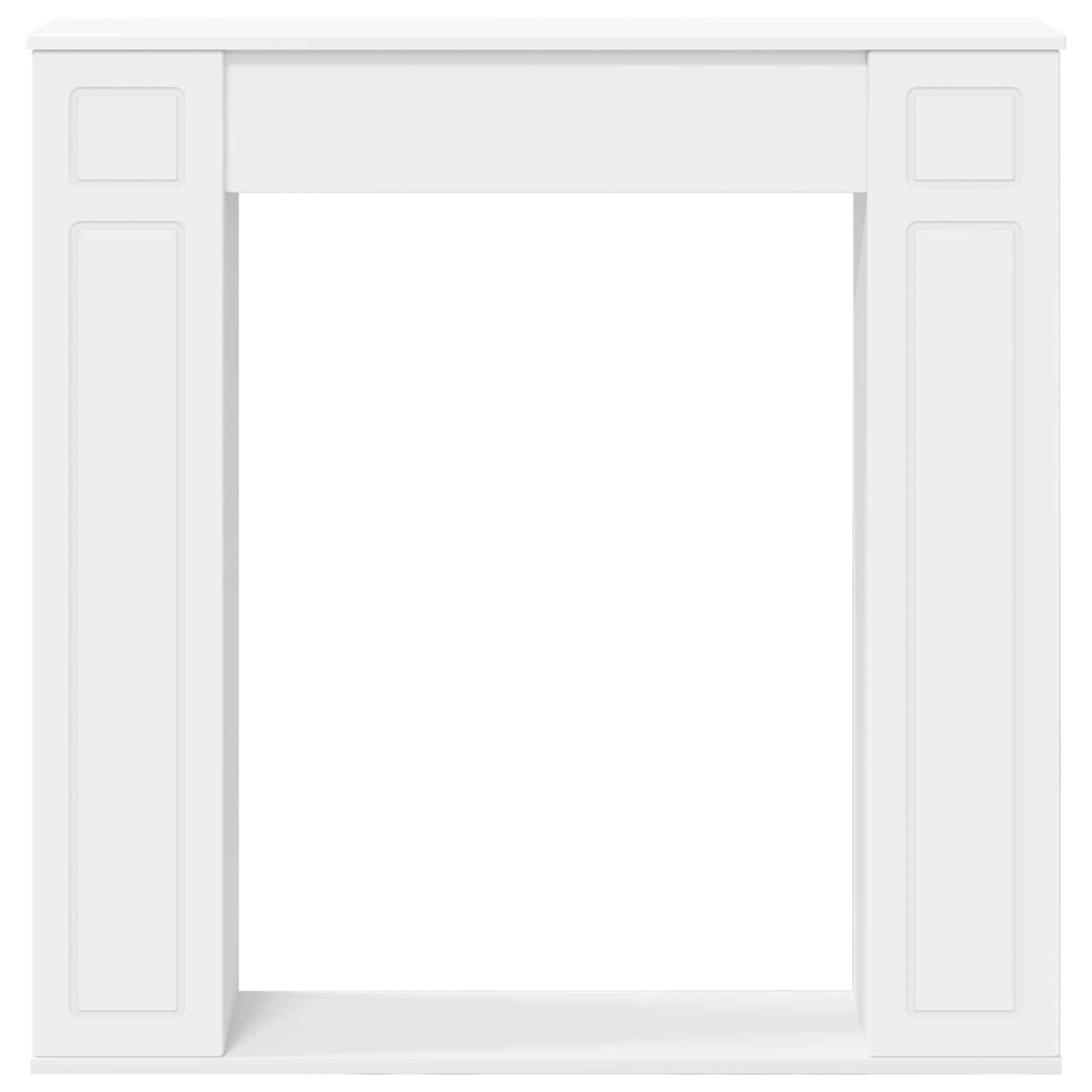 Haardomlijsting Wit 100 x 20 x 100 cm Bewerkt hout image 4
