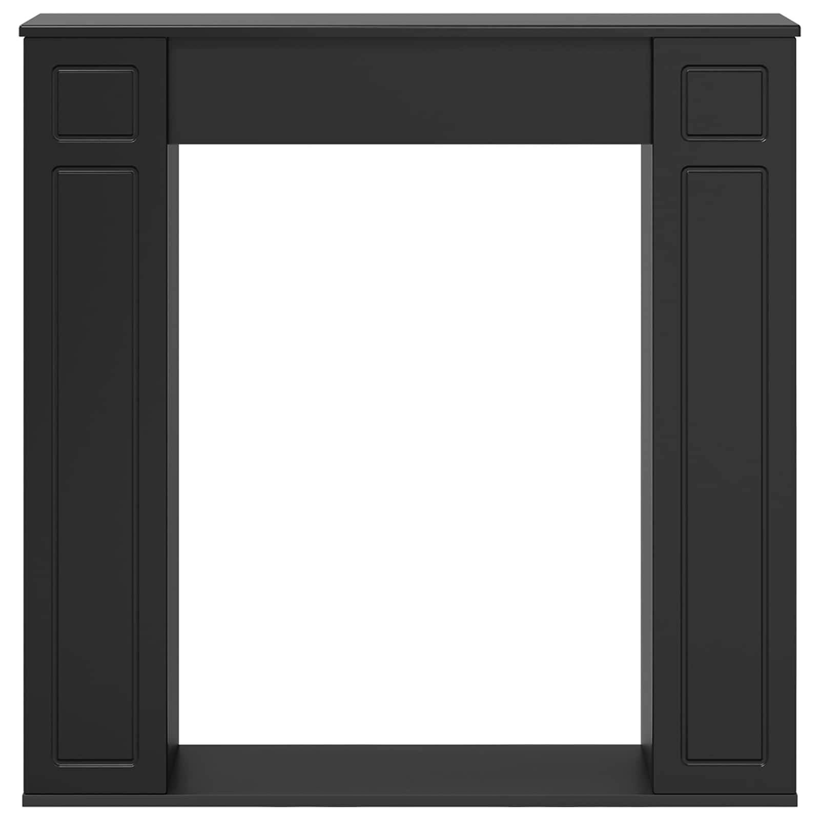 Haardomlijsting Zwart 100 x 20 x 100 cm Bewerkt hout image 4
