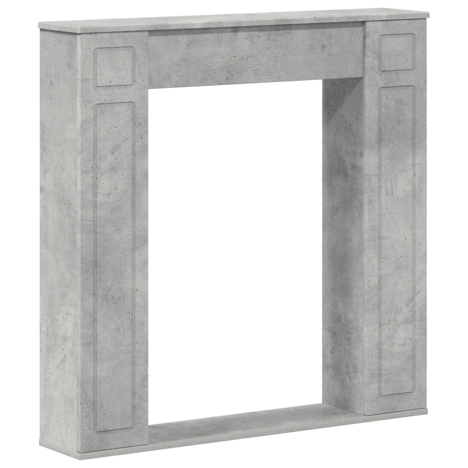 Haardomlijsting Betongrijs 100 x 20 x 100 cm Bewerkt hout image 2
