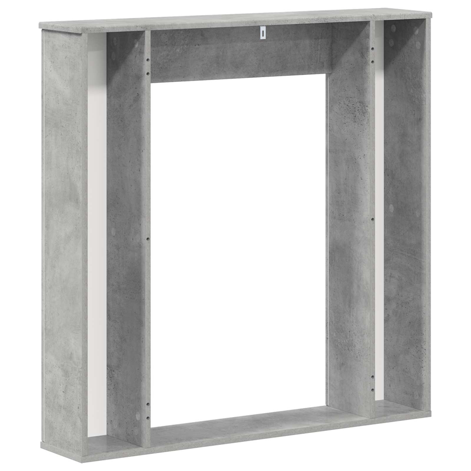 Haardomlijsting Betongrijs 100 x 20 x 100 cm Bewerkt hout image 6