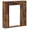 vidaXL Kamina raam Suitsutatud tamm 100 x 20 x 100 cm Tehispuit