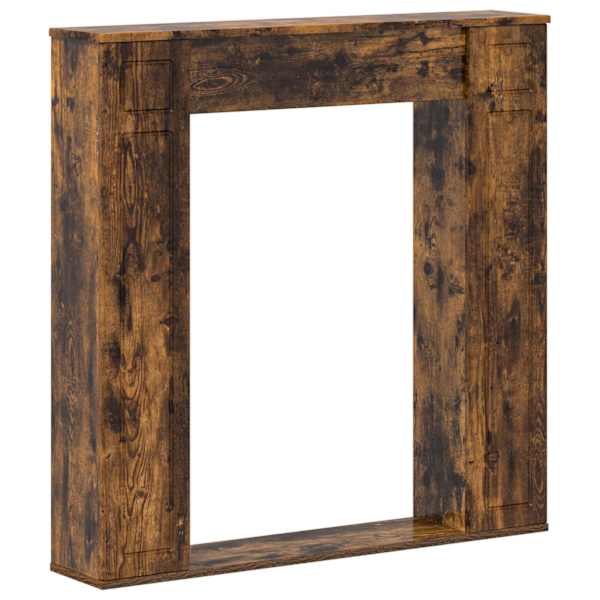 vidaXL Kamina raam Suitsutatud tamm 100 x 20 x 100 cm Tehispuit