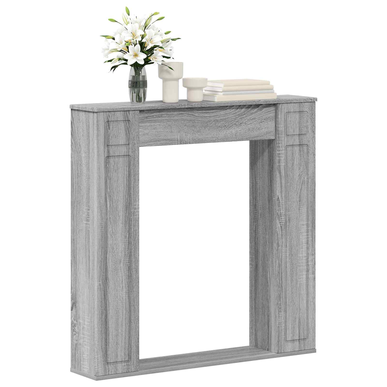 Haardomlijsting Grijs Sonoma 100 x 20 x 100 cm Bewerkt hout image 3