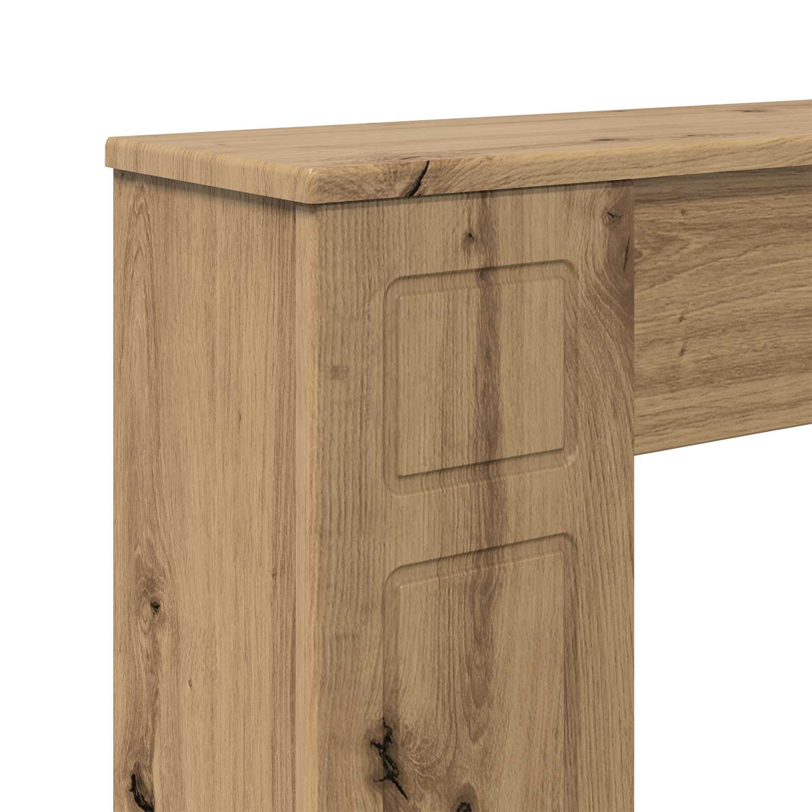Haardomlijsting Artisanaal eiken 100 x 20 x 100 cm Bewerkt hout image 7
