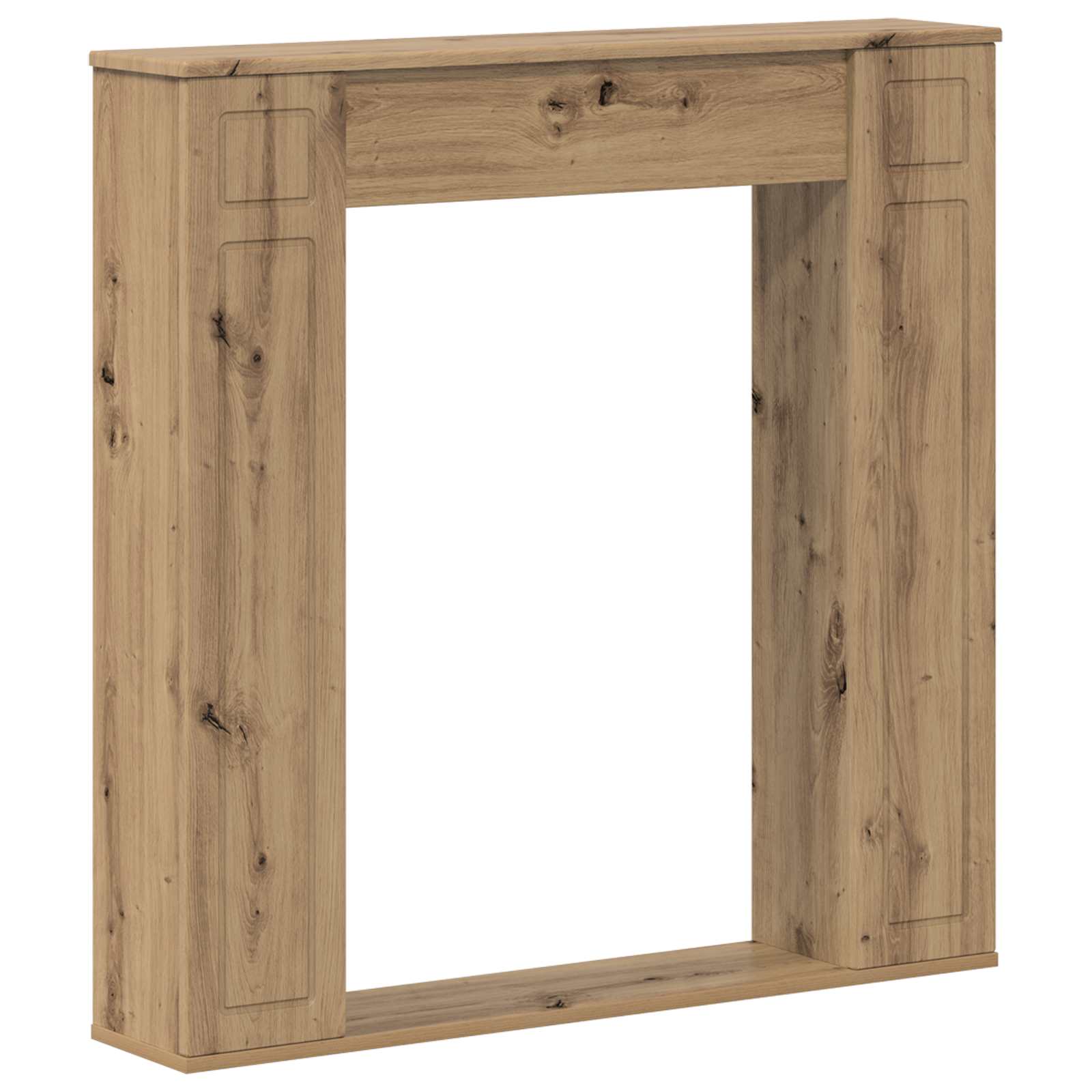 Haardomlijsting Artisanaal eiken 100 x 20 x 100 cm Bewerkt hout image 2