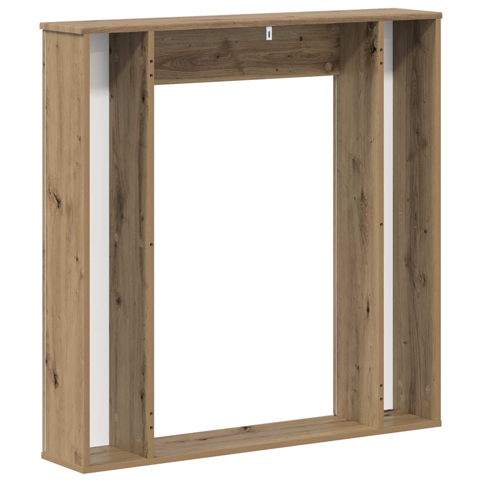 Haardomlijsting Artisanaal eiken 100 x 20 x 100 cm Bewerkt hout image 6
