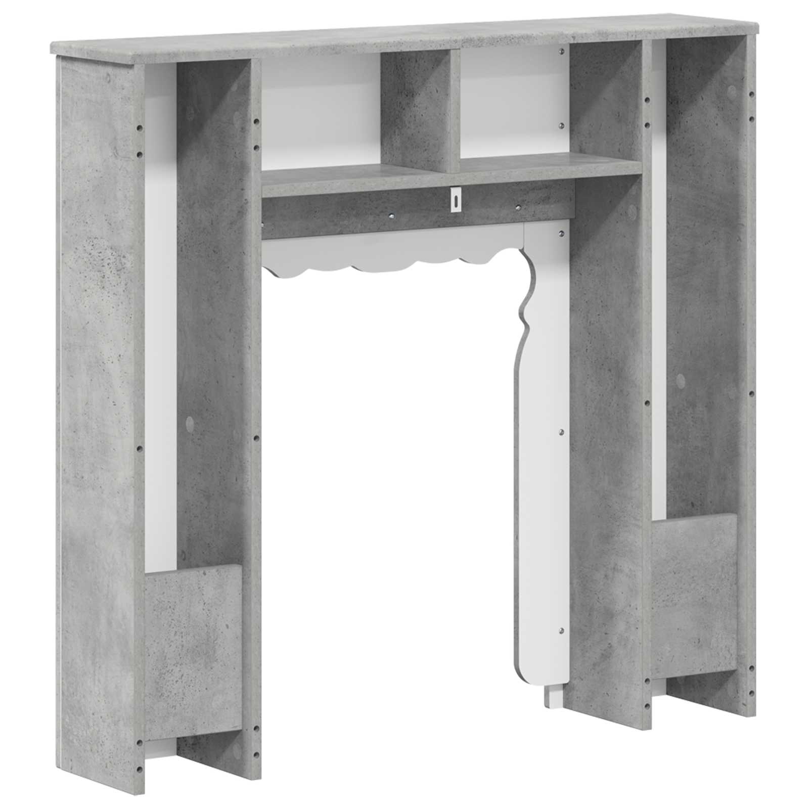 Haardomlijsting Betongrijs 93 x 20 x 89 cm Bewerkt hout image 6