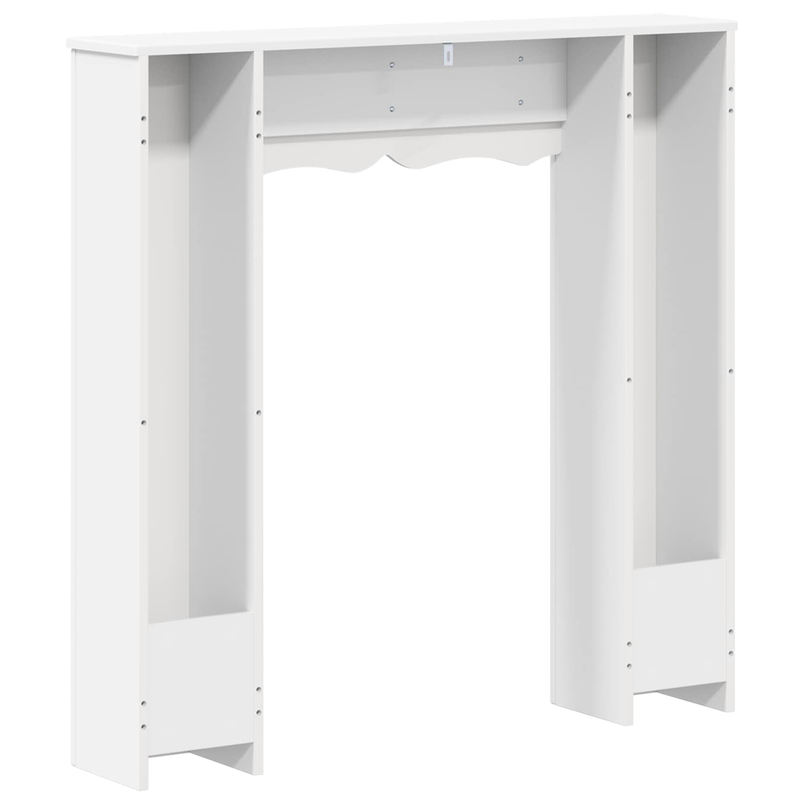 Haardomlijsting Wit 102 x 20 x 102 cm Bewerkt hout image 6