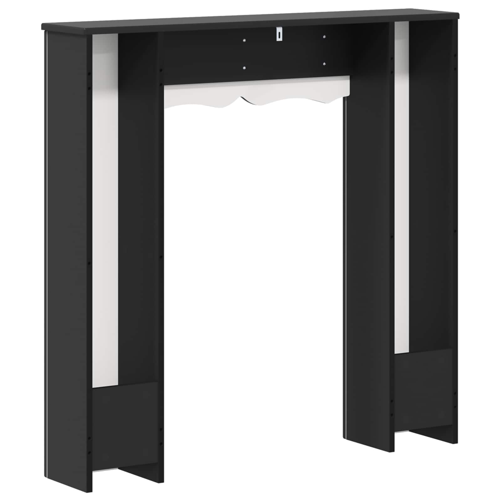 Haardomlijsting Zwart 102 x 20 x 102 cm Bewerkt hout image 6