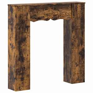vidaXL Kamina raam Suitsutatud tamm 102 x 20 x 102 cm Tehispuit