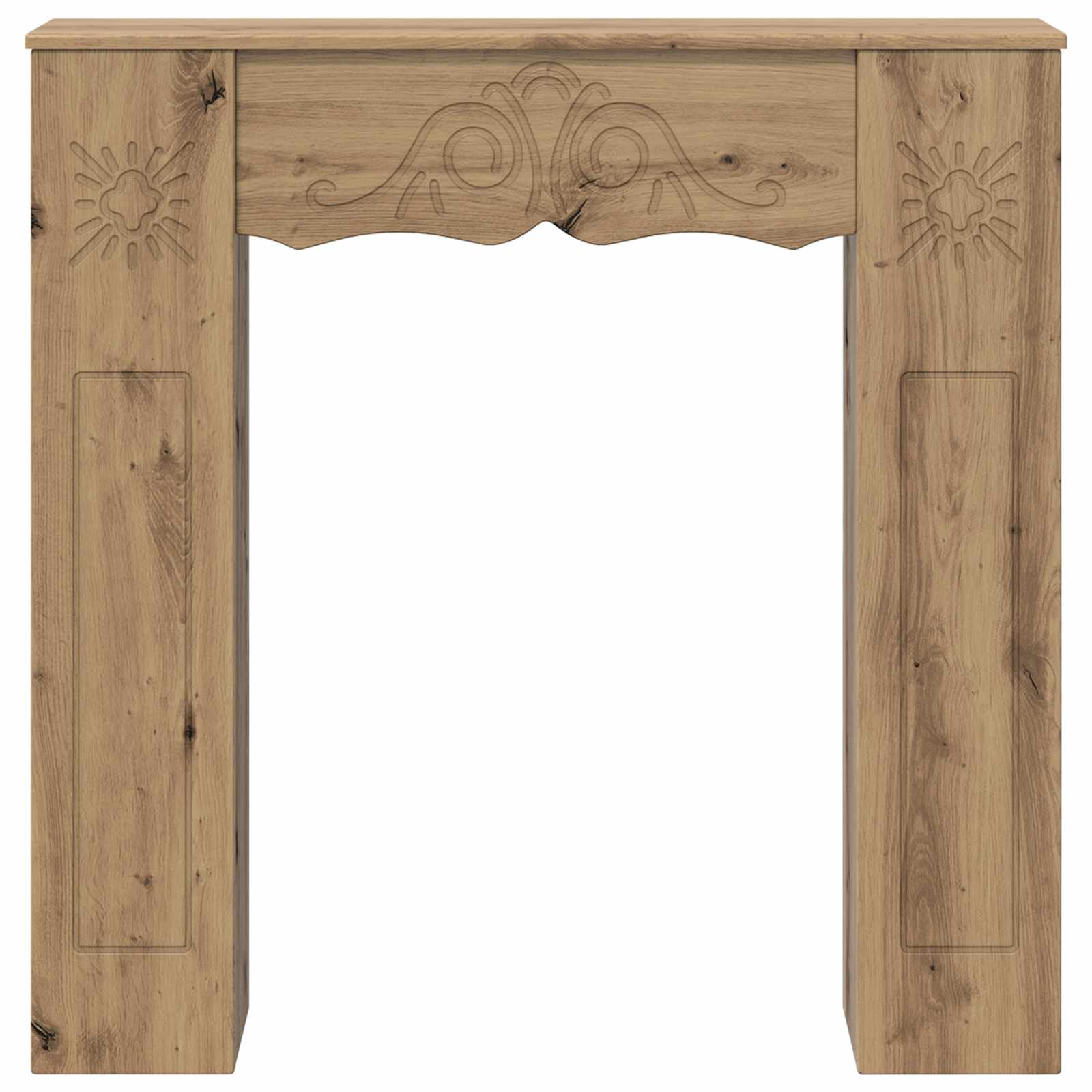 Haardomlijsting Artisanaal eiken 102 x 20 x 102 cm Bewerkt hout image 4