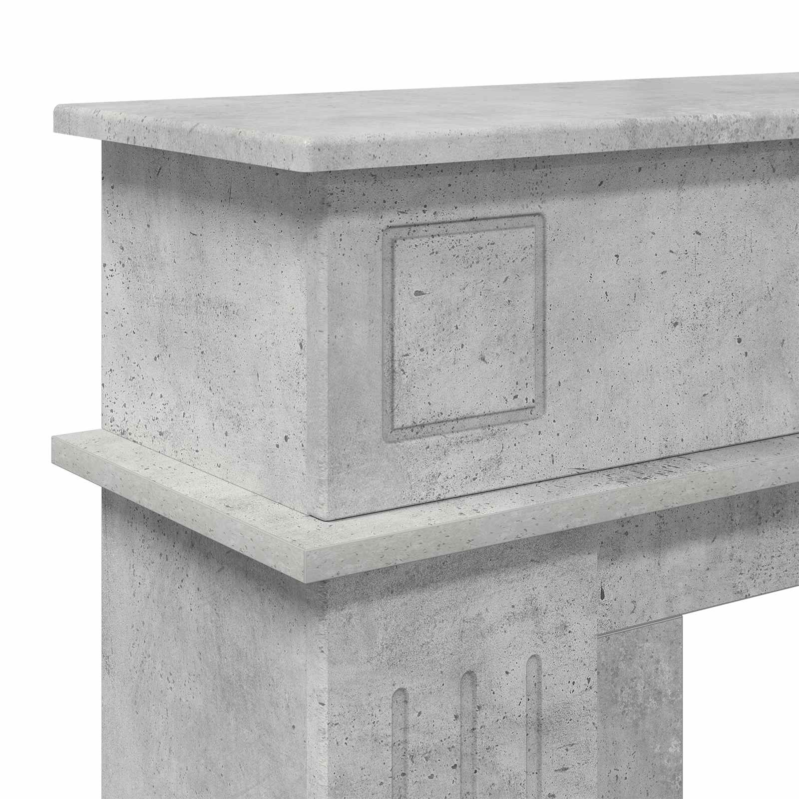 Haardomlijsting Betongrijs 102 x 26 x 100 cm Bewerkt hout image 7