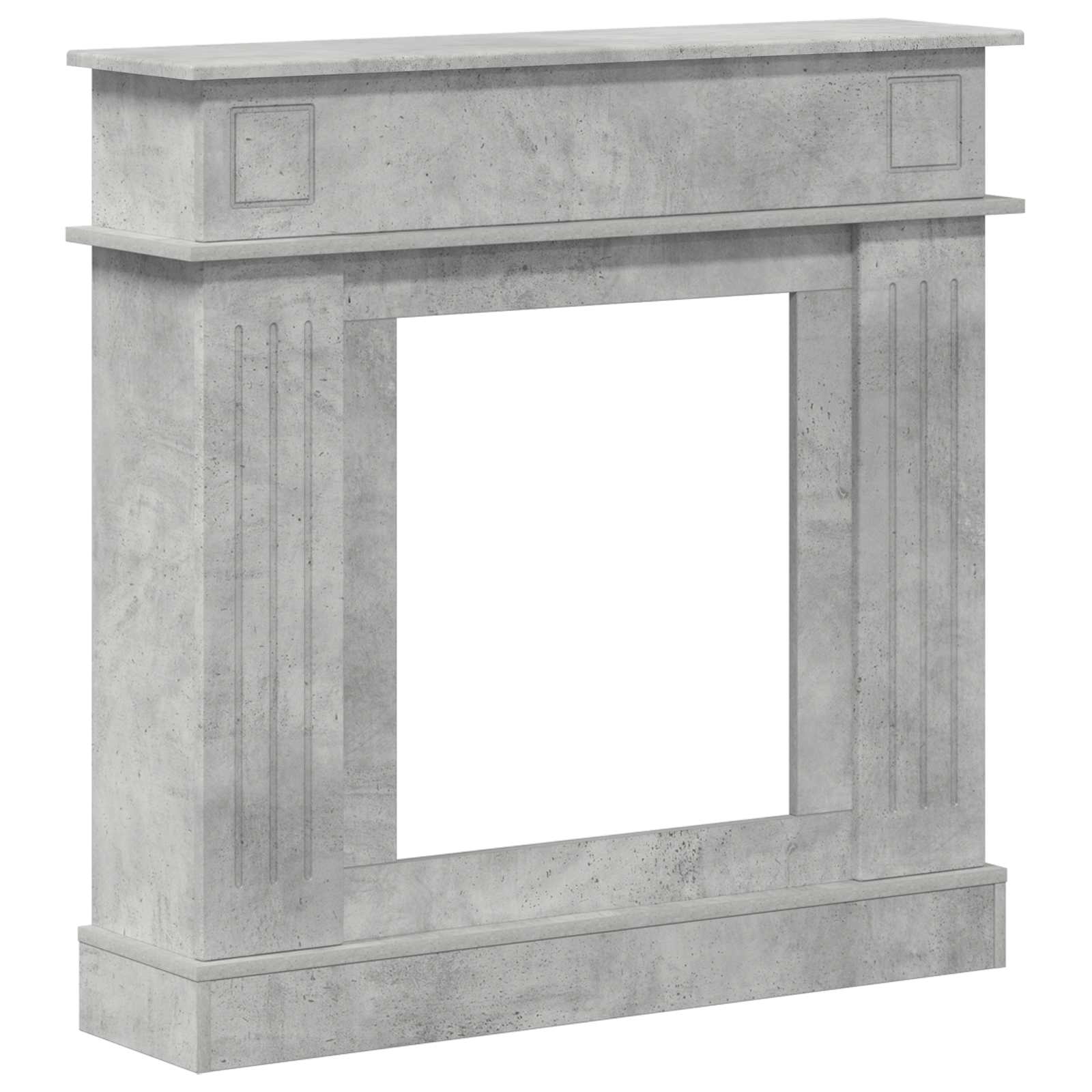 Haardomlijsting Betongrijs 102 x 26 x 100 cm Bewerkt hout image 2