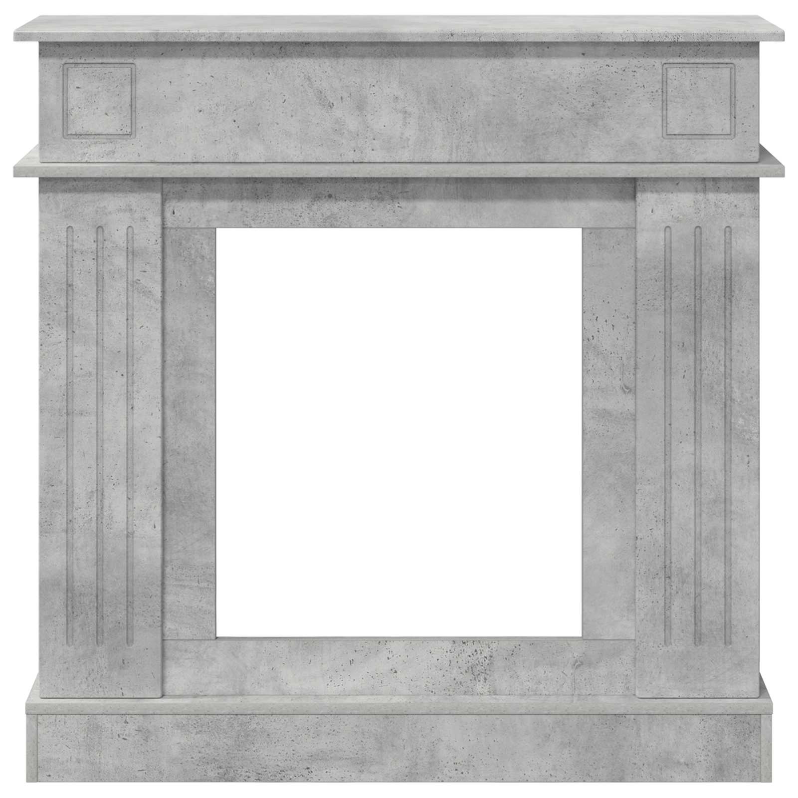 Haardomlijsting Betongrijs 102 x 26 x 100 cm Bewerkt hout image 4