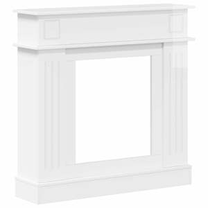vidaXL Kamina raam K&otilde;rgl&auml;ikega valge 102 x 26 x 100 cm Tehispuit