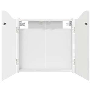 vidaXL Dartboardi kapp K&otilde;rgl&auml;ikega valge 56 x 12 x 63 cm Tehispuit