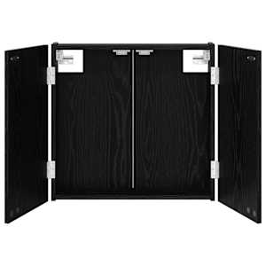 vidaXL Dartboardi kapp Must tamm 56 x 12 x 53,5 cm Tehispuit