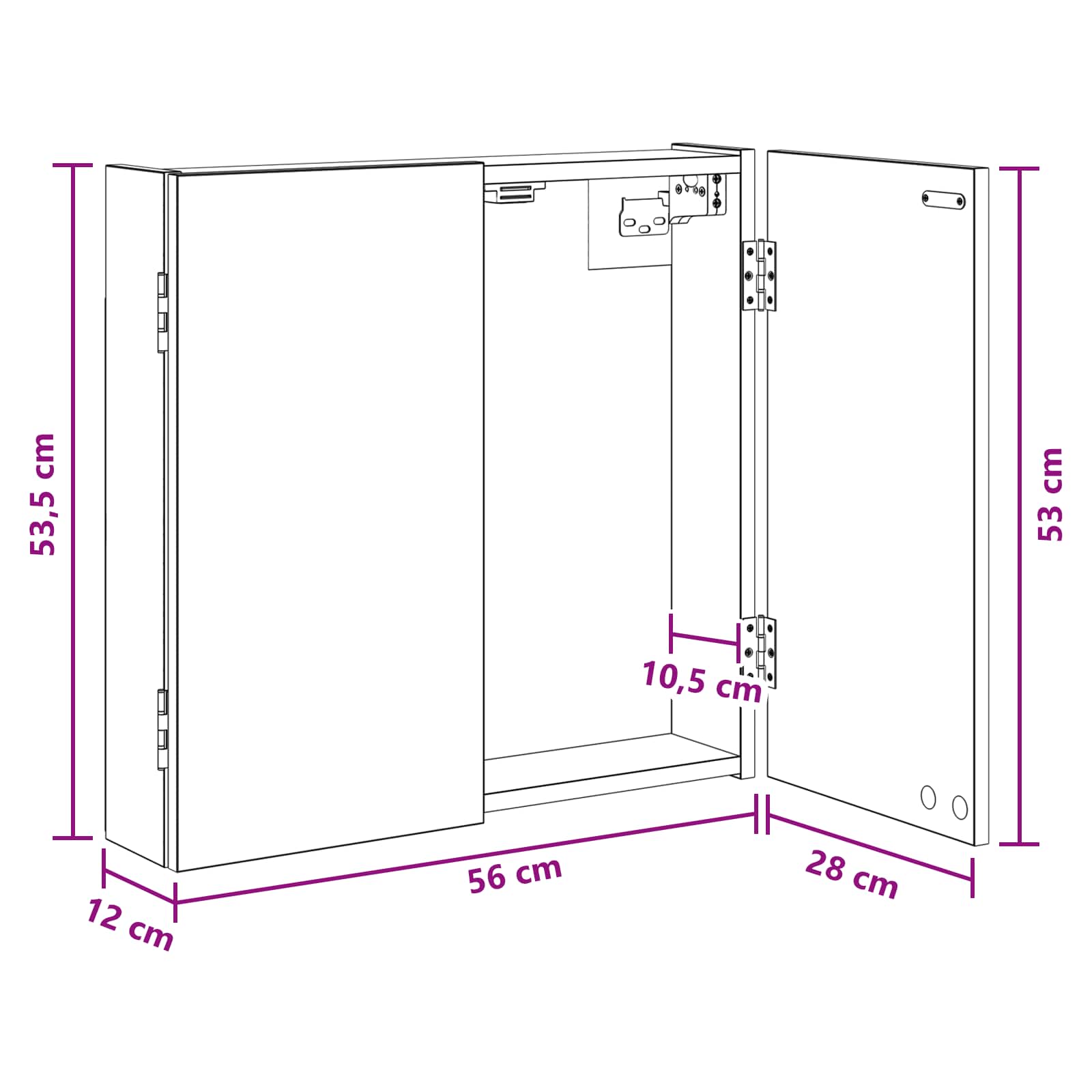 Omara za tarče Črni hrast 56 x 12 x 53,5 cm Inženirski les - slika 10