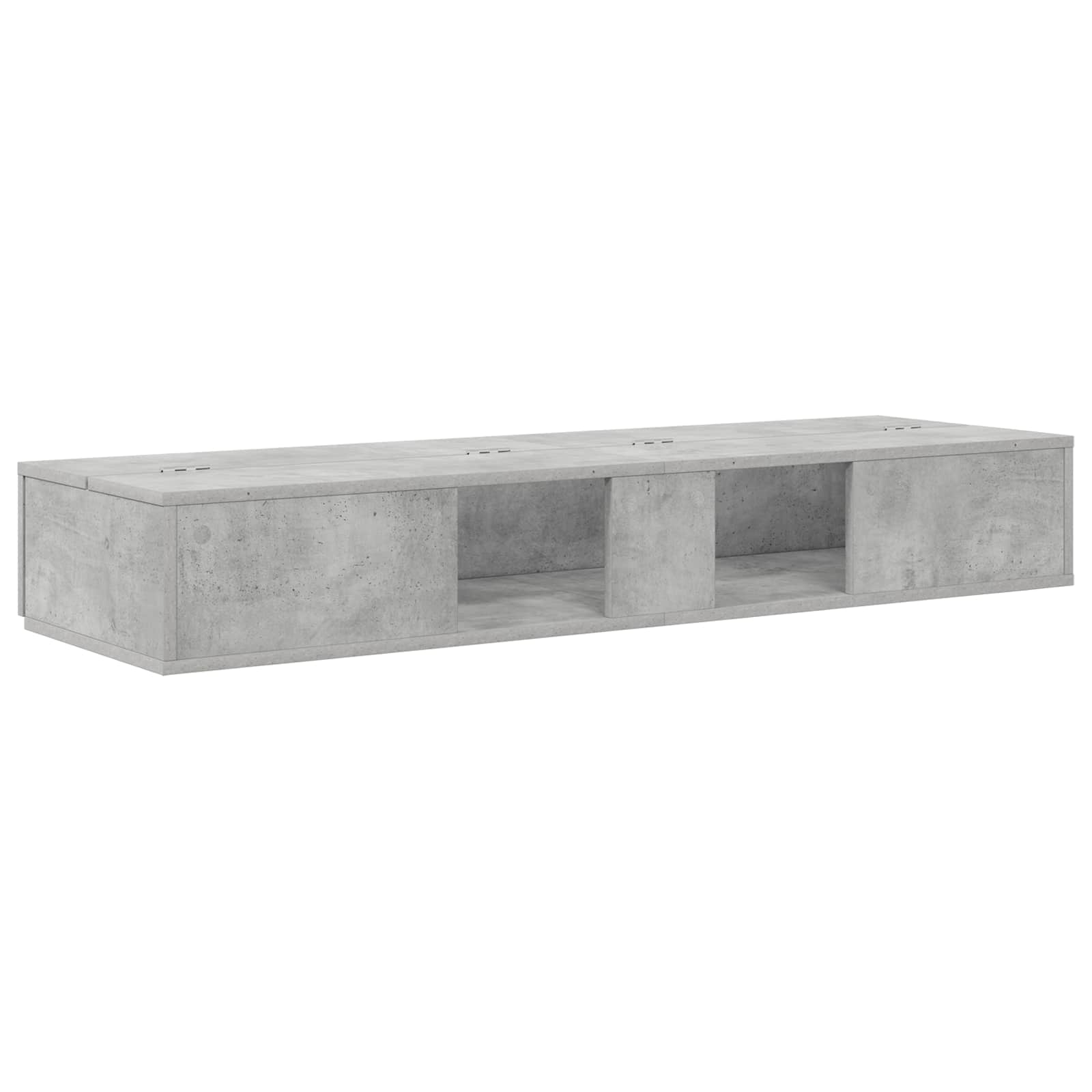 vidaXL studiobureau Betongrijs 152 x 40 x 19,5 cm Bewerkt hout