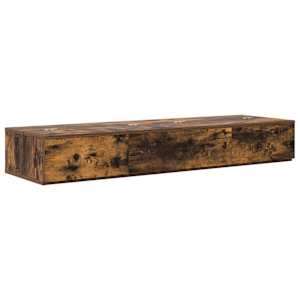 vidaXL Stuudio laud Suitsutatud tamm 130 x 40 x 19,5 cm Tehispuit