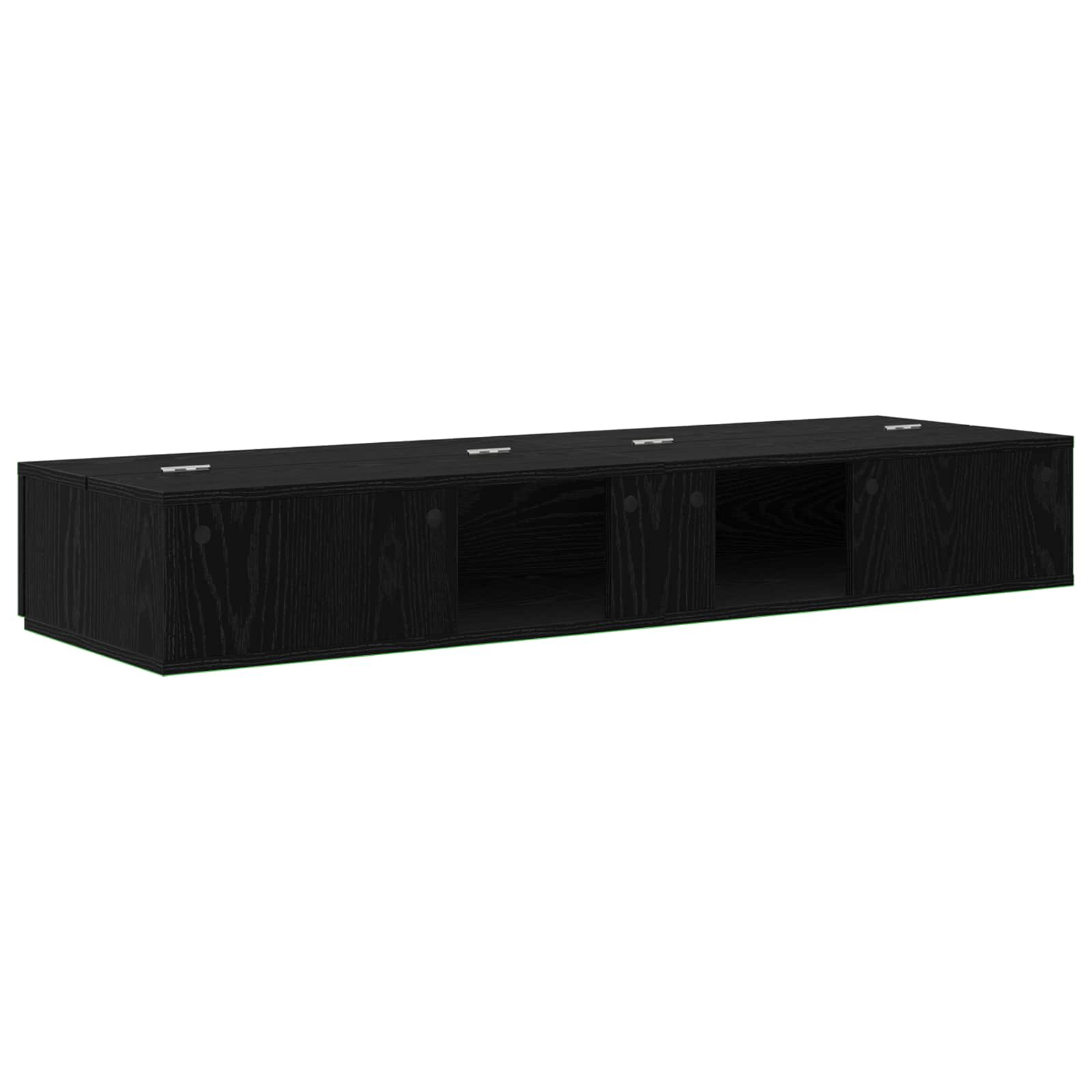 vidaXL studiobureau Zwart eiken 110 x 40 x 19,5 cm Bewerkt hout