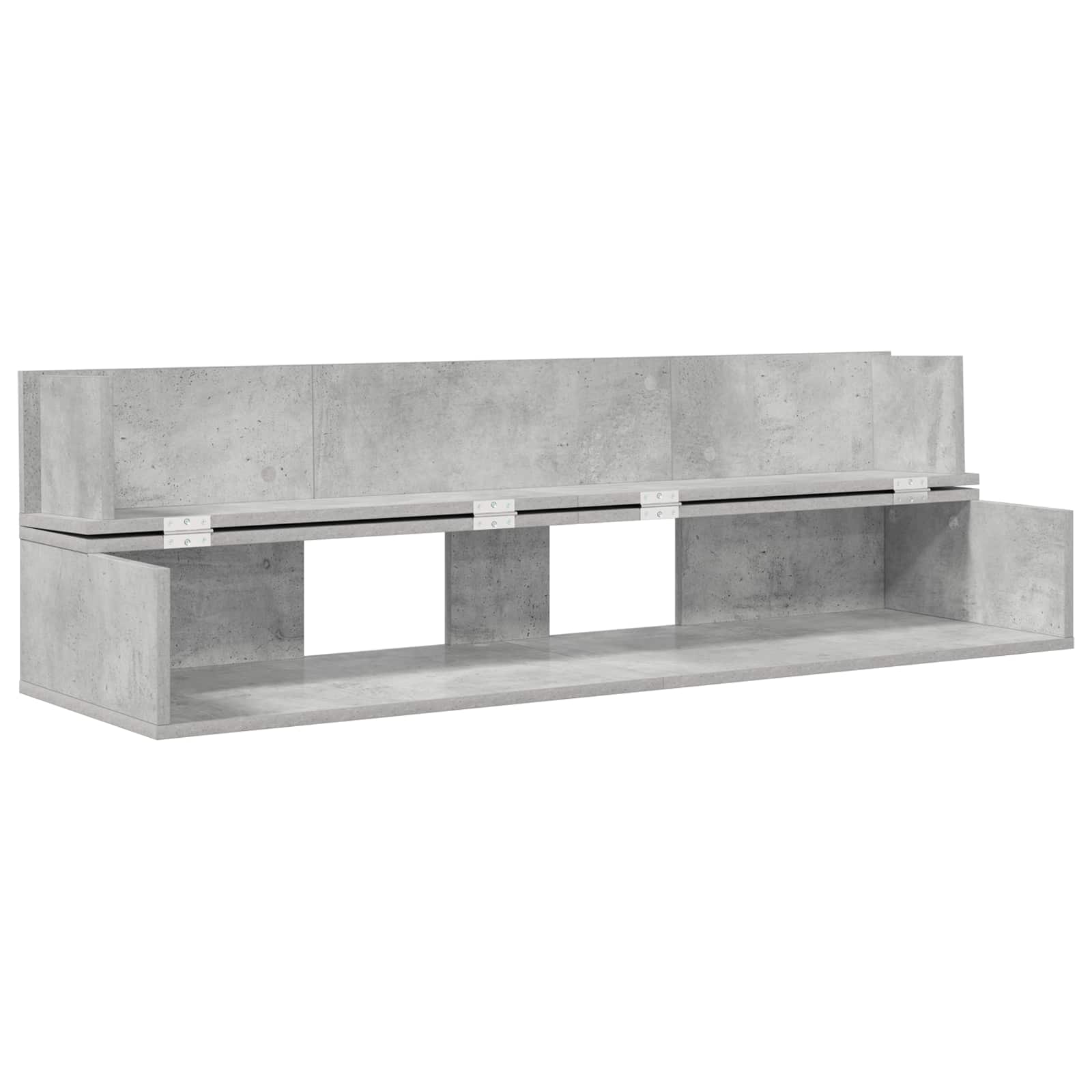 vidaXL studiobureau Betongrijs 110 x 40 x 19,5 cm Bewerkt hout