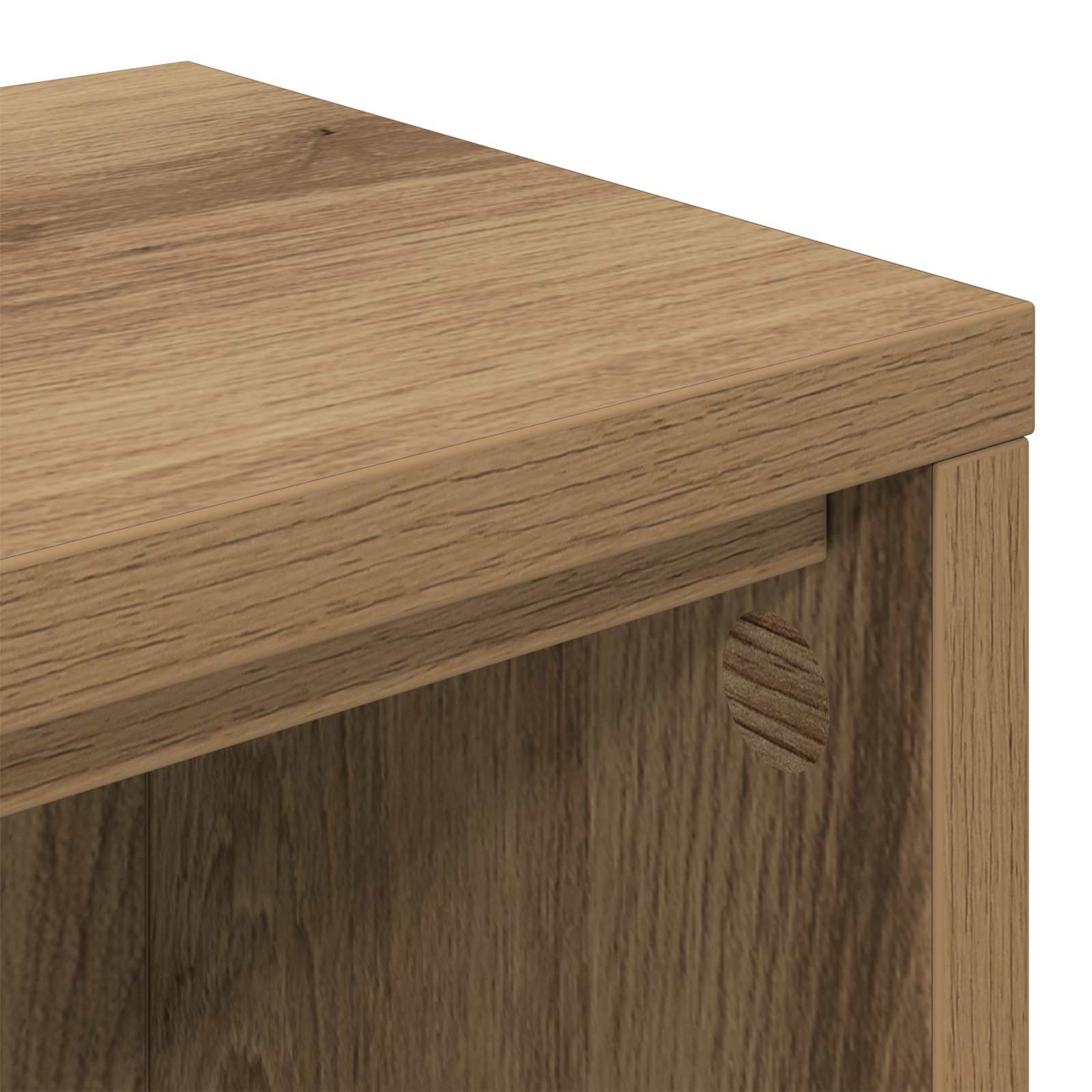 vidaXL studiobureau Artisanaal eiken 152 x 36 x 19,5 cm Bewerkt hout