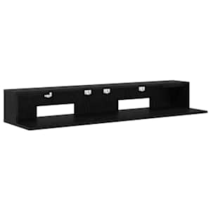 vidaXL Stuudio laud Must tamm 130 x 36 x 19,5 cm Tehispuit