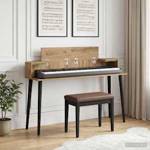 Studio pisalna miza Artisan hrast 130 x 36 x 19,5 cm