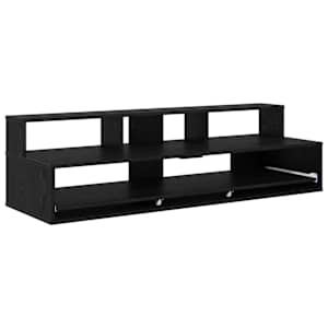 vidaXL Stuudio laud Must tamm 130 x 42,5 x 36 cm Tehispuit