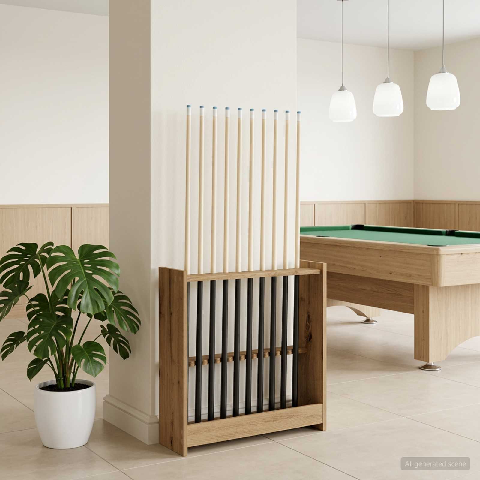 Biljartkeu standaard Bewerkt hout 60 x 20 x 57 cm – afbeelding 1