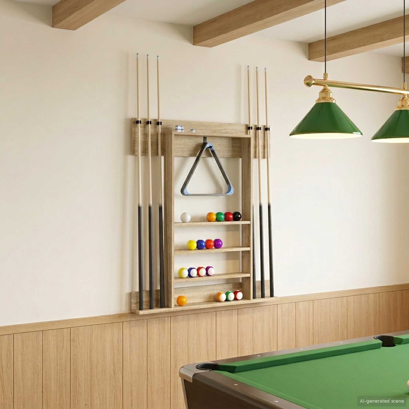 Biljartkeu standaard Bewerkt hout 93 x 12 x 103 cm Sonoma – afbeelding 1