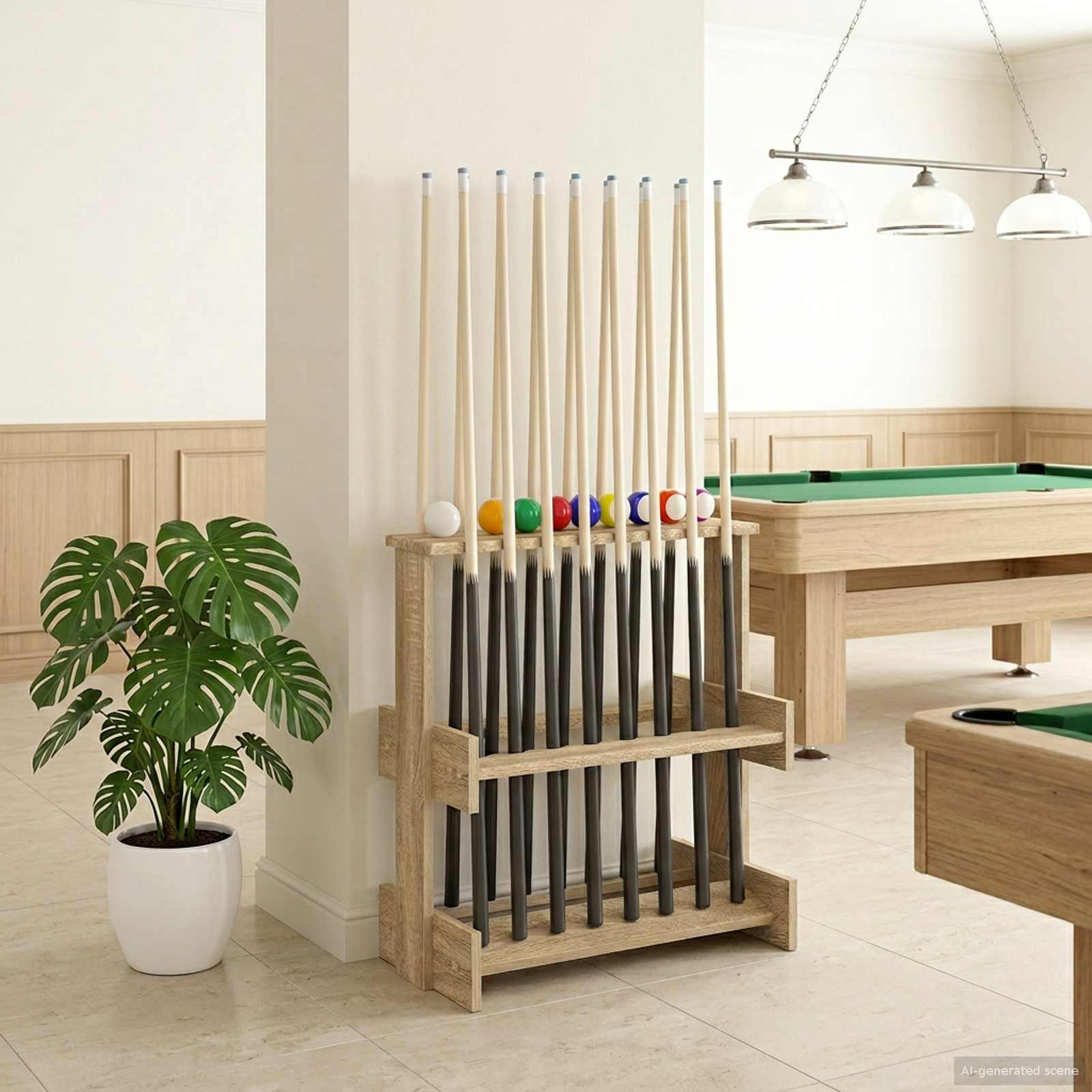 Biljartkeu standaard Bewerkt hout 60 x 35 x 60 cm Sonoma – afbeelding 1