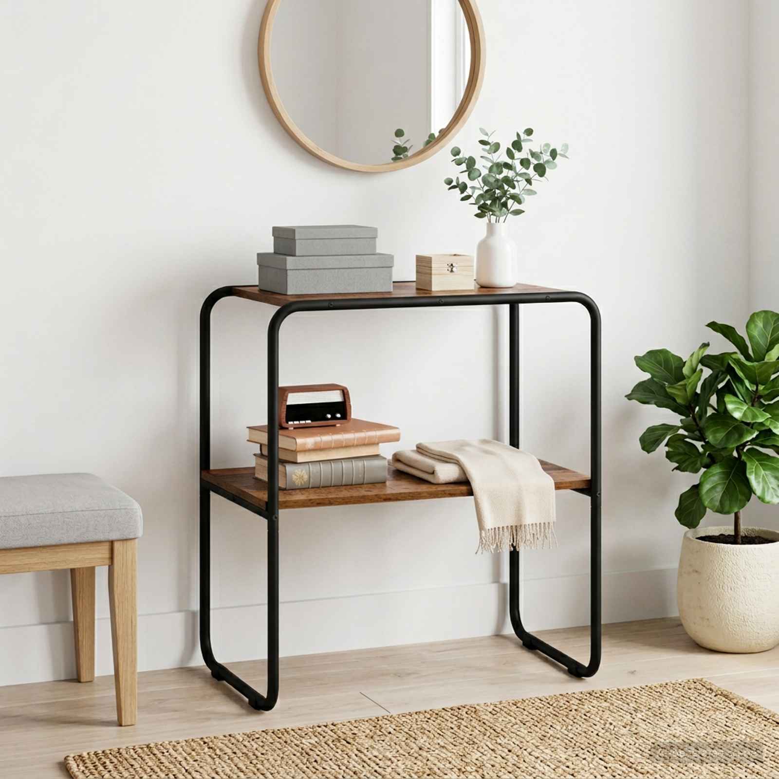 vidaXL Konsollbord Gammelt tre 100 x 42,5 x 70 cm Konstruert tre