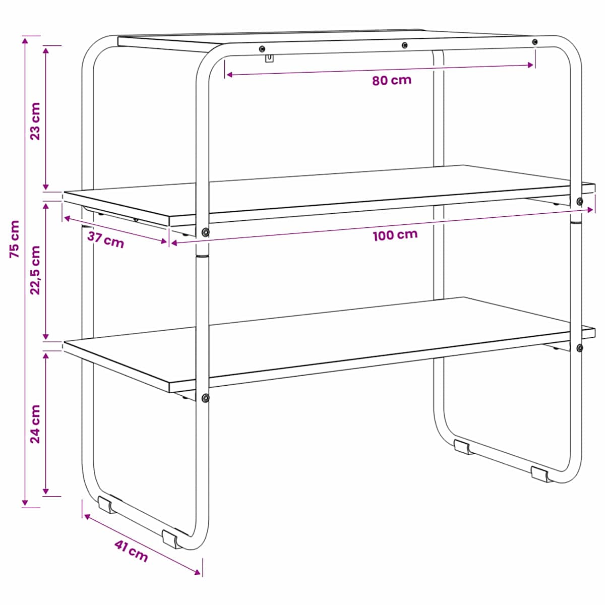 Konsolbord Konstrueret træ - Billede 9