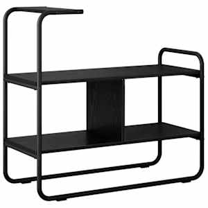 vidaXL Konsoollaud Must tamm 80 x 35 x 75 cm Tehispuit