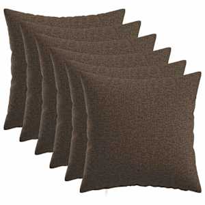 vidaXL Diivanipadi 6 tk HEERLEN Pruunikashall 30 x 30 cm kangas