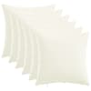 vidaXL Diivanipadi 6 tk HEERLEN Valge 30 x 30 cm kangas