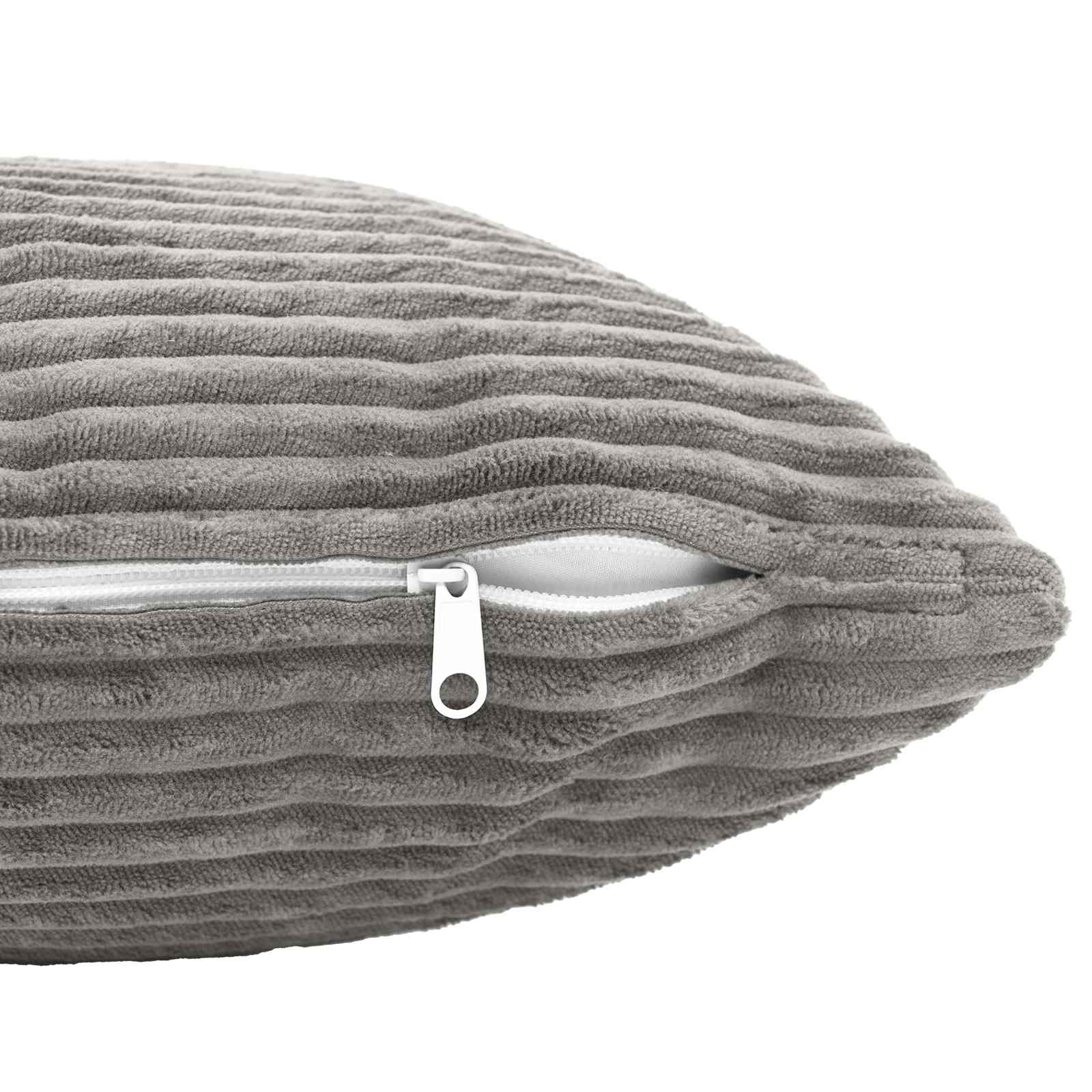 Kussensloop 6 pcs HEERLEN Lichtgrijs 30 x 30 cm corduroy image 5