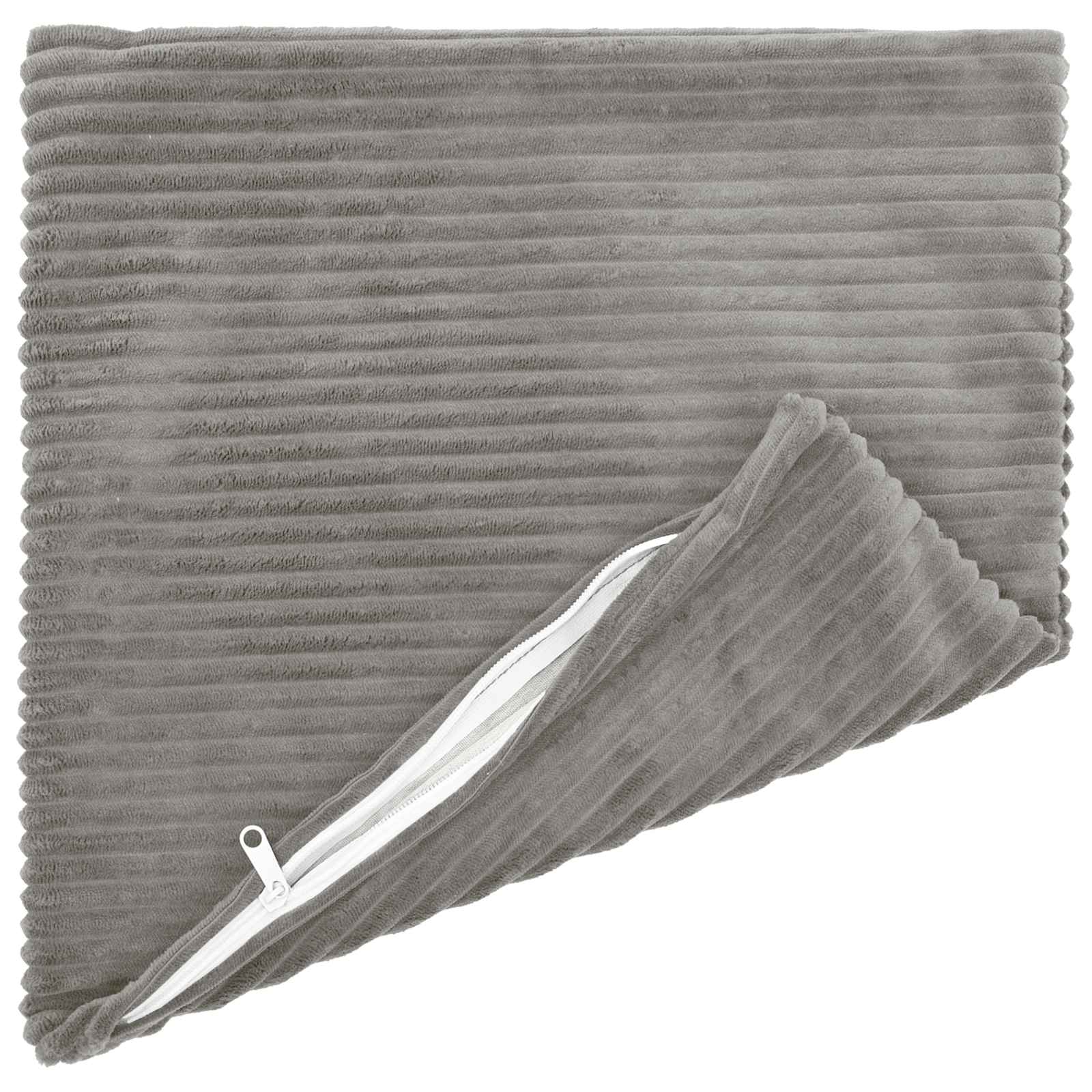 Kussensloop 6 pcs HEERLEN Lichtgrijs 30 x 30 cm corduroy image 3